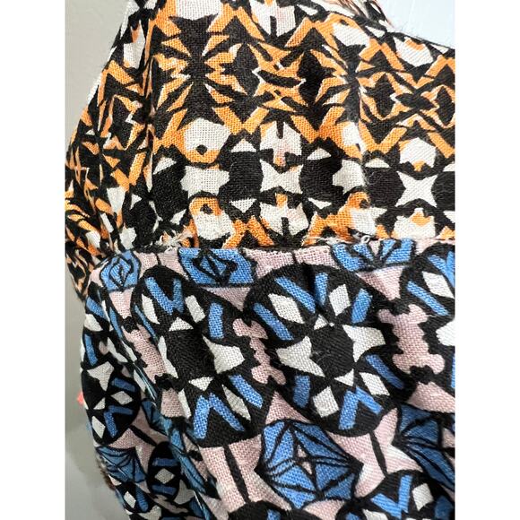 Ranna Gill Size XL V Neck Boho Sleeveless Panel Tank - Picture 7 of 8